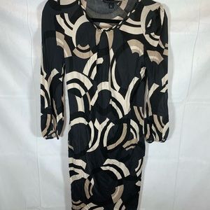 Banana Republic print long sleeves dress/ SP